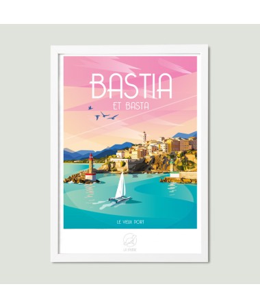 Affiche Bastia - vintage decoration 