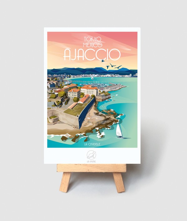 Carte Ajaccio - vintage decoration 