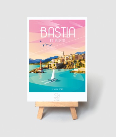 Carte Bastia vintage