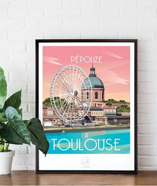 Affiche Toulouse - vintage decoration 