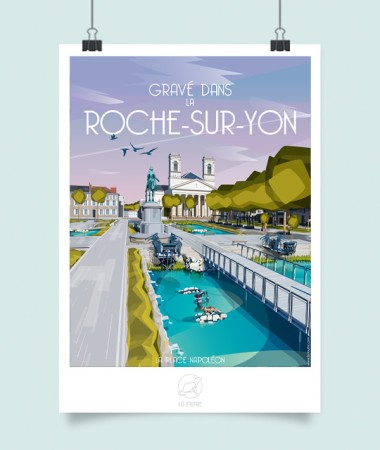 Affiche La Roche sur Yon - vintage decoration 