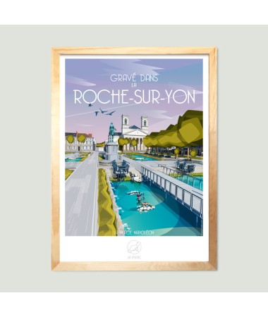 Affiche La Roche sur Yon - vintage decoration 