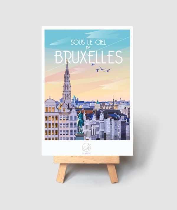 Carte Bruxelles - vintage decoration 
