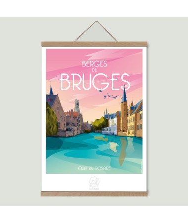 Affiche Bruges - vintage decoration 