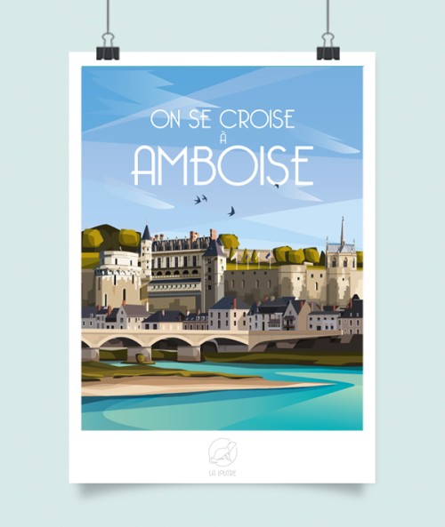 Affiche Amboise - vintage decoration 
