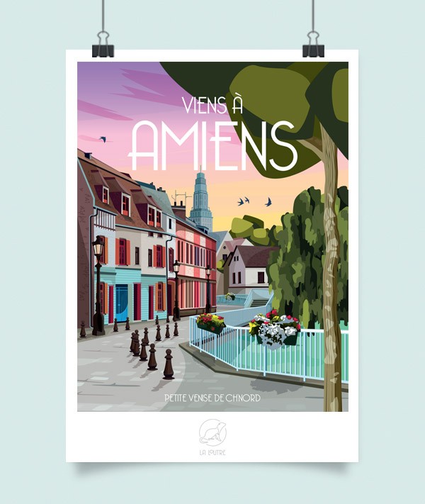 Affiche Amiens - vintage decoration 