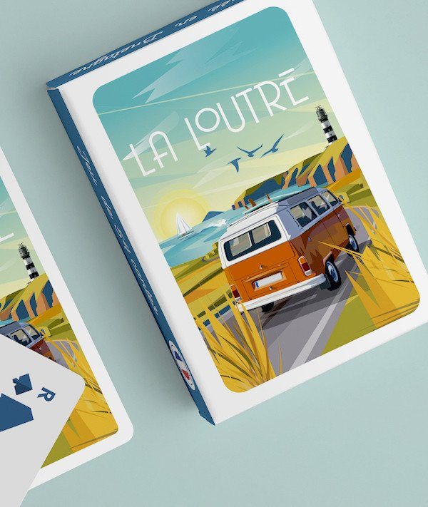 Jeu de carte design et français (54 cartes) - La Loutre