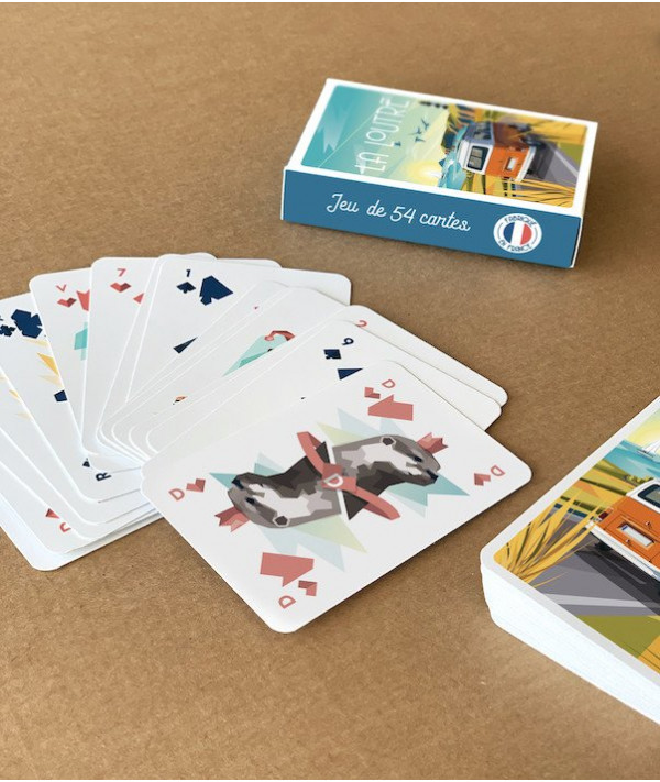 Jeu de cartes standard avec 54 Cartes à jouer - Made in France