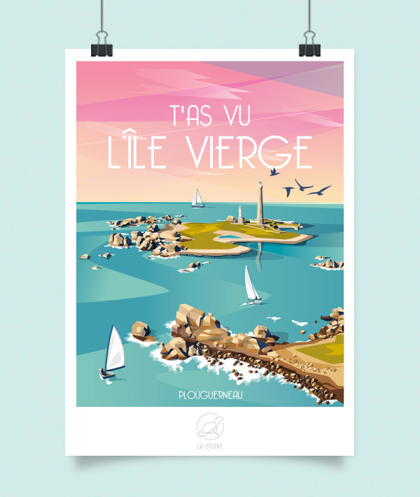 Affiche Île Vierge vintage