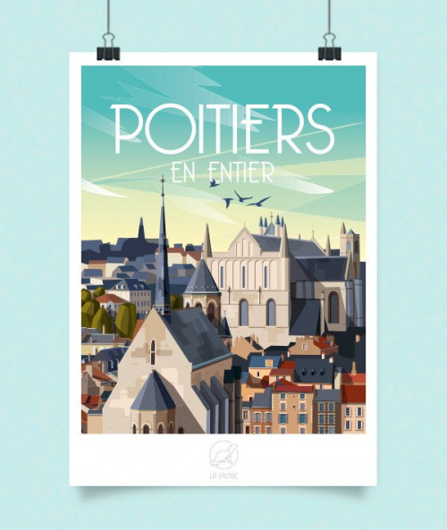 Affiche Poitiers vintage