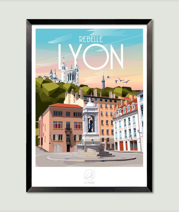 Affiche de Lyon - Poster mural personnalisé - Affichéo