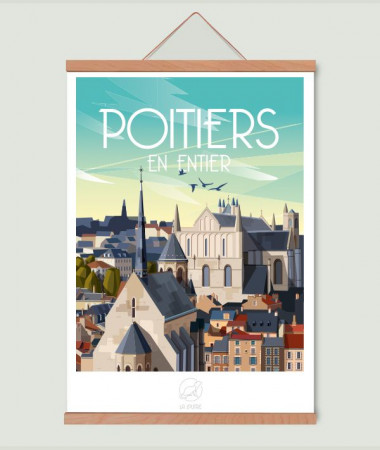 Affiche Poitiers vintage