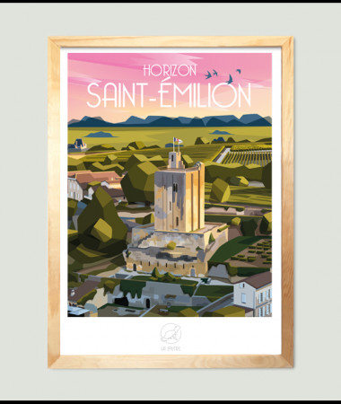 saint emilion wine poster