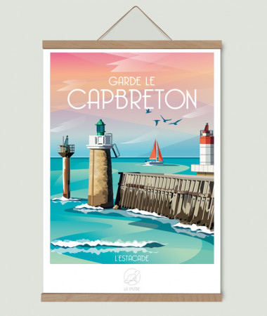 capbreton vintage poster