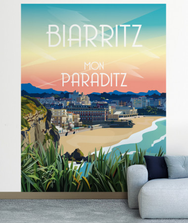 papier peint Biarritz