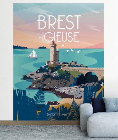 Brest Lighthouse wall paper