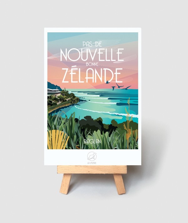 Carte Nouvelle-Zélande - vintage decoration 
