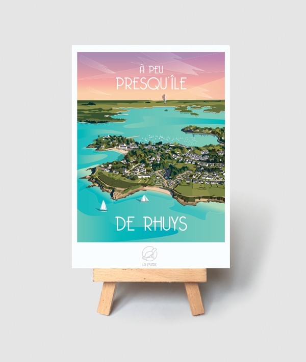 Carte Presqu'île de Rhuys - vintage decoration 