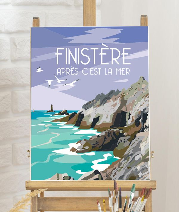 Kit Peinture par numéros paysage du Finistère - 31 couleurs