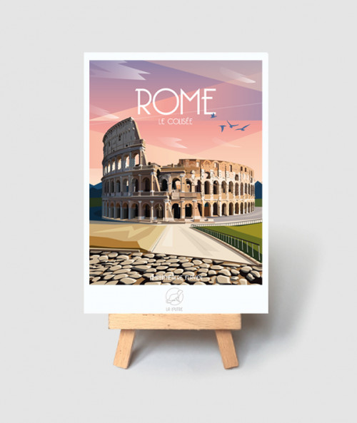 Colosseum Rome italia postcard