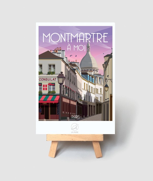 Carte Montmartre - vintage decoration 