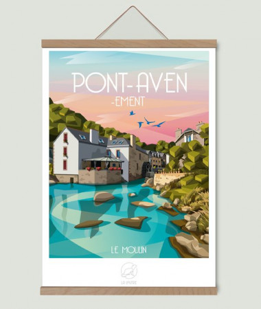 affiche retro pont aven