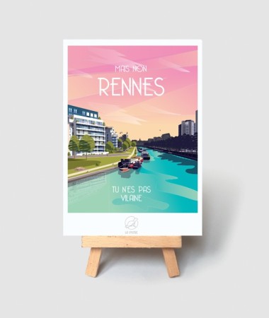 Carte Rennes vintage