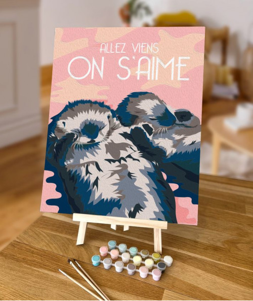 peinture par numéro loutres