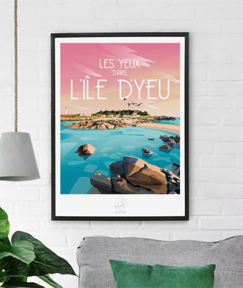 Affiche Île d'Yeu - vintage decoration 