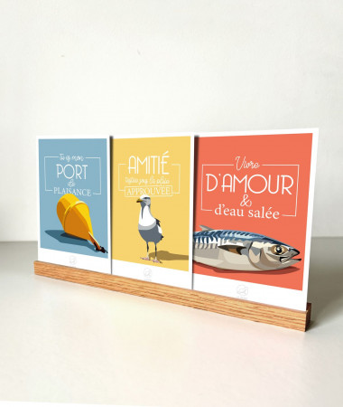 Solid Oak Wall Card Holder...