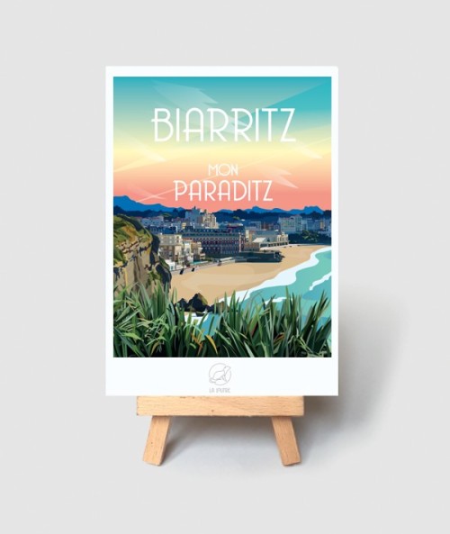 Carte Biarritz - vintage decoration 