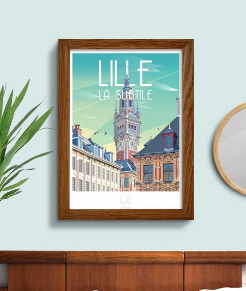 Affiche Lille - vintage decoration 