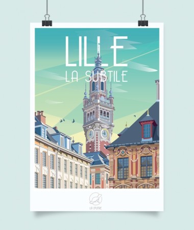 Affiche Lille - vintage decoration 