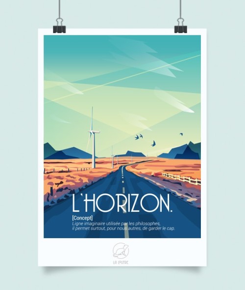 Affiche L'Horizon - vintage decoration 