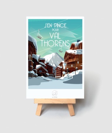 Carte Val-Thorens vintage