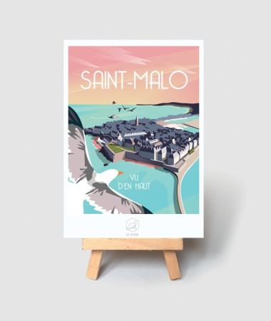 Carte Saint-Malo vintage