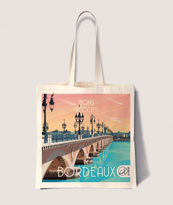Tote Bag Bordeaux - vintage decoration 