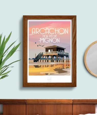 Affiche Arcachon vintage