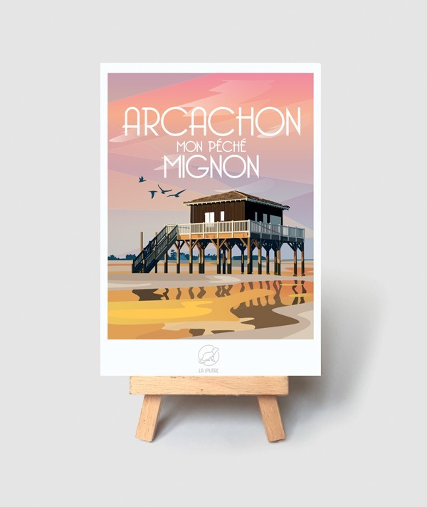 Carte Arcachon vintage