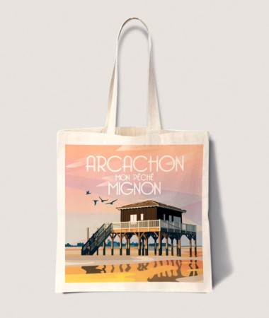 Tote Bag Arcachon - vintage decoration 