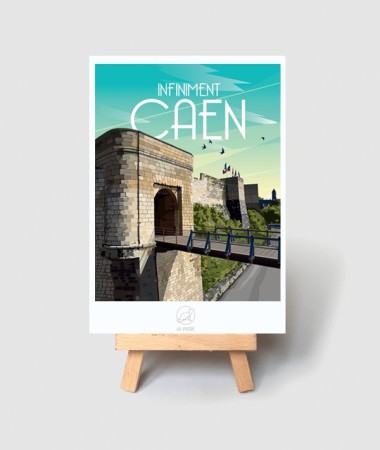 Carte Caen - vintage decoration 