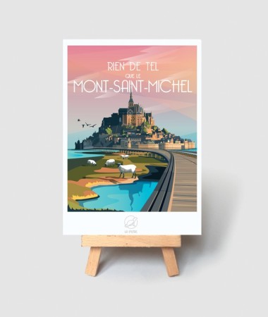 Carte Mont Saint-Michel - vintage decoration 