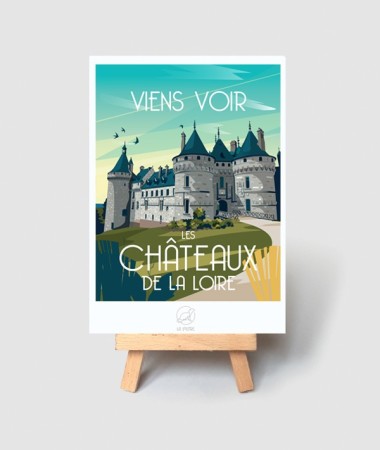 Carte Chateaux de la Loire vintage