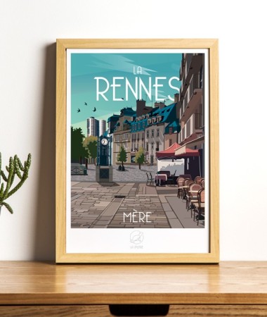 Affiche Rennes-Mère - vintage decoration 