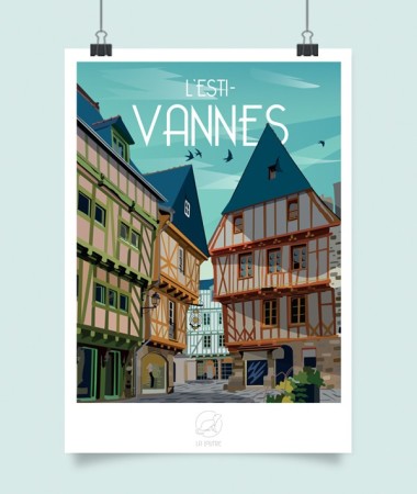 Affiche L'Esti-Vannes - vintage decoration 