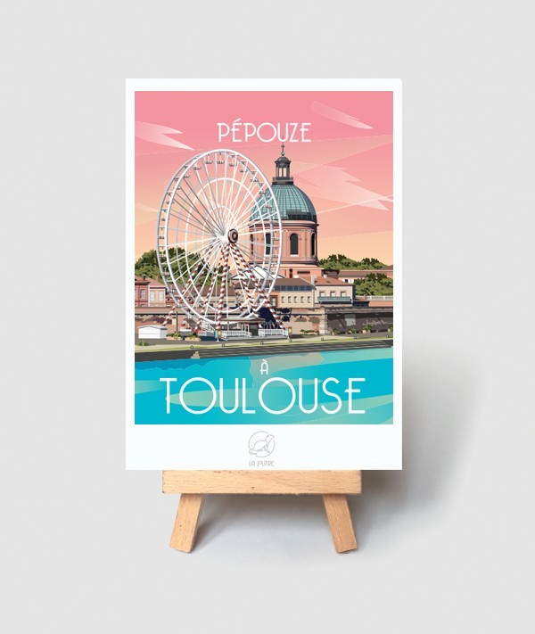 Carte Toulouse vintage