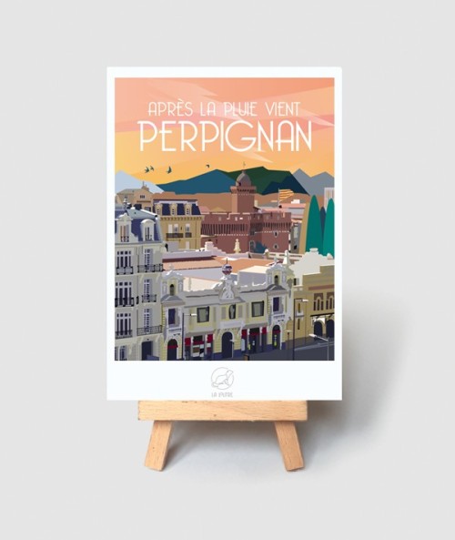 Carte Perpignan - vintage decoration 