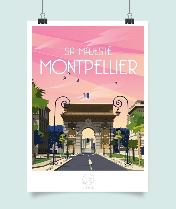 Affiche Montpellier - vintage decoration 