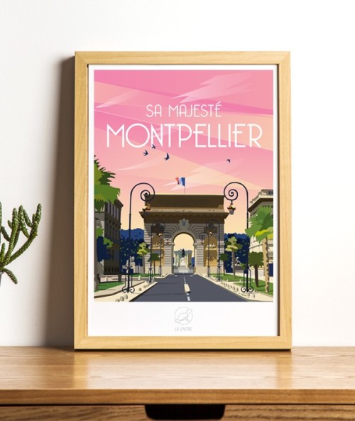 Affiche Montpellier - vintage decoration 