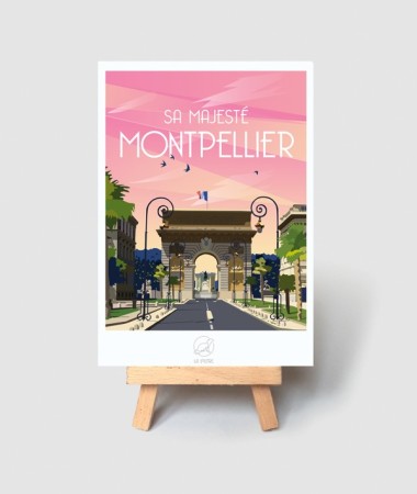 Carte Montpellier - vintage decoration 